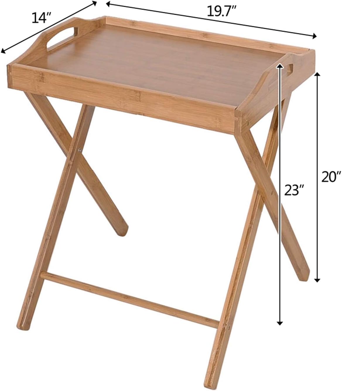 ONENOE Wood TV Dinner Folding Tray for Eating, Set of 1 Pack of 2