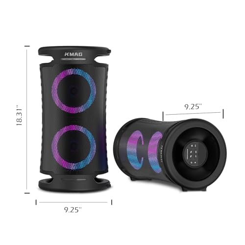 Large Bluetooth Speaker, 260W Peak Powerful Loud Sound with Deep Bass, Portable Outdoor Speaker Wireless, 15Hr Playtime, Fast Charge, TWS