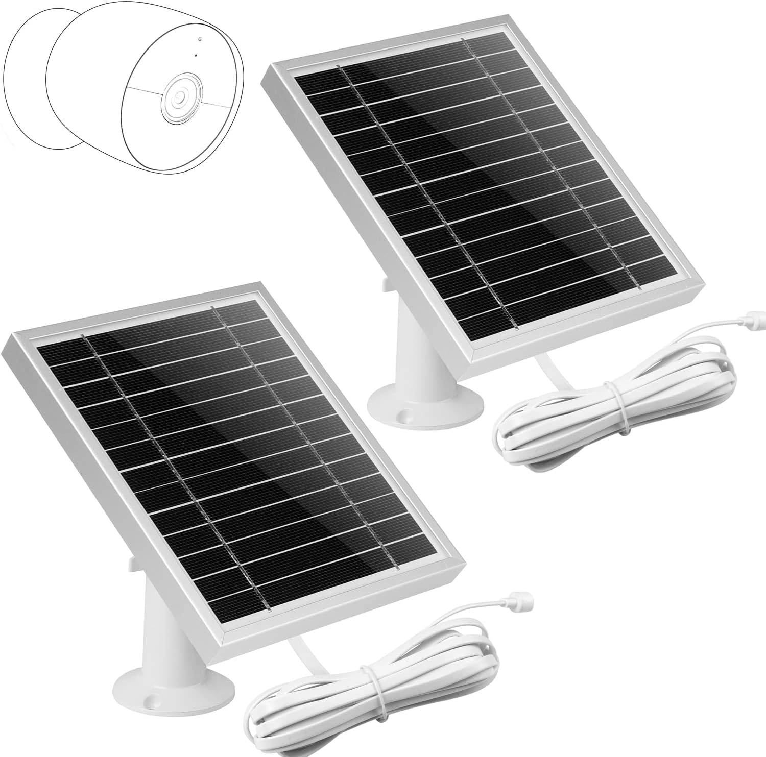 UYODM Solar Panel for Nest Camera (Battery),Keep Your Nest Camera INOUTCAMW 1080p Indoor/Outdoor Working- Silver