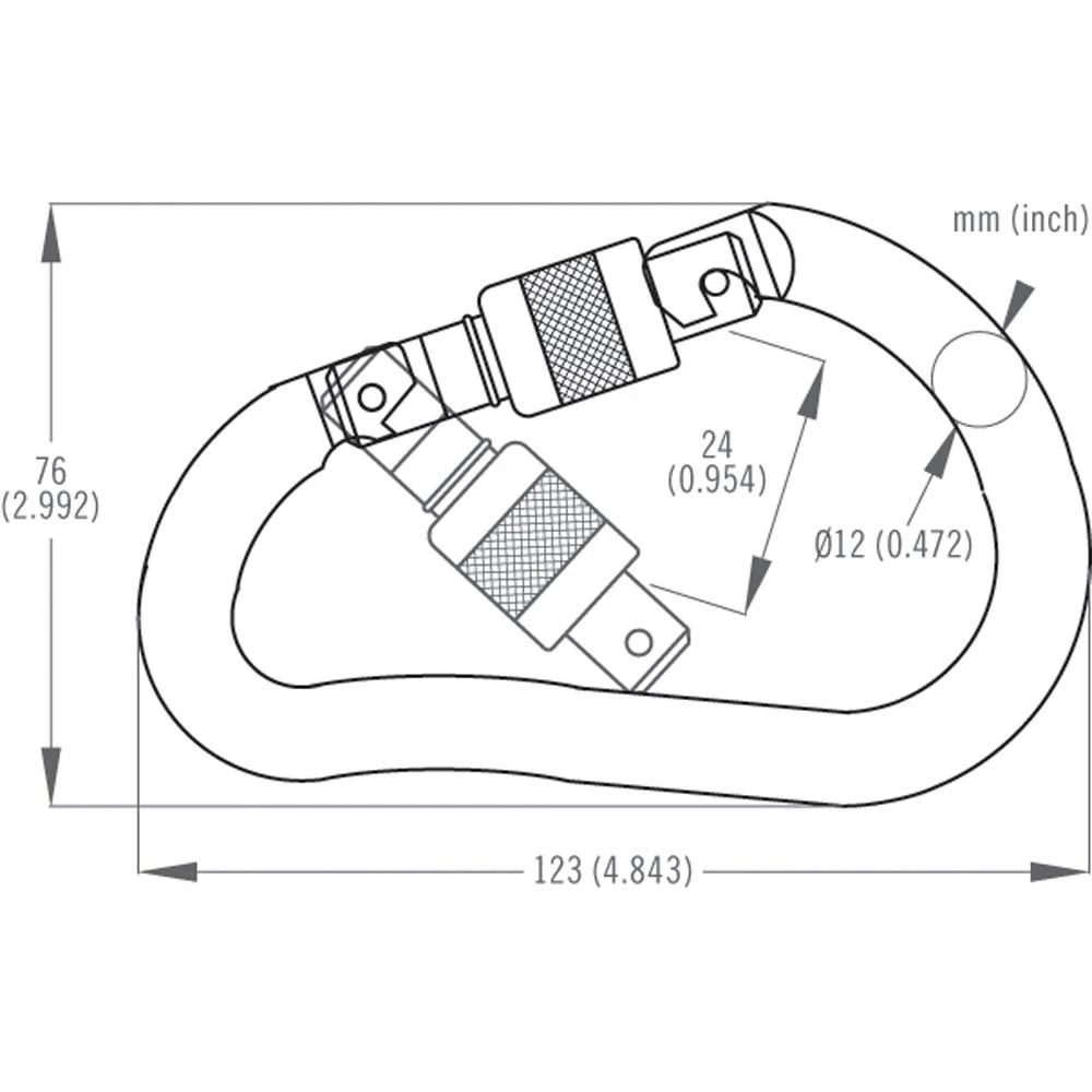 DMM Boa HMS Screwgate Carabiner - Steel