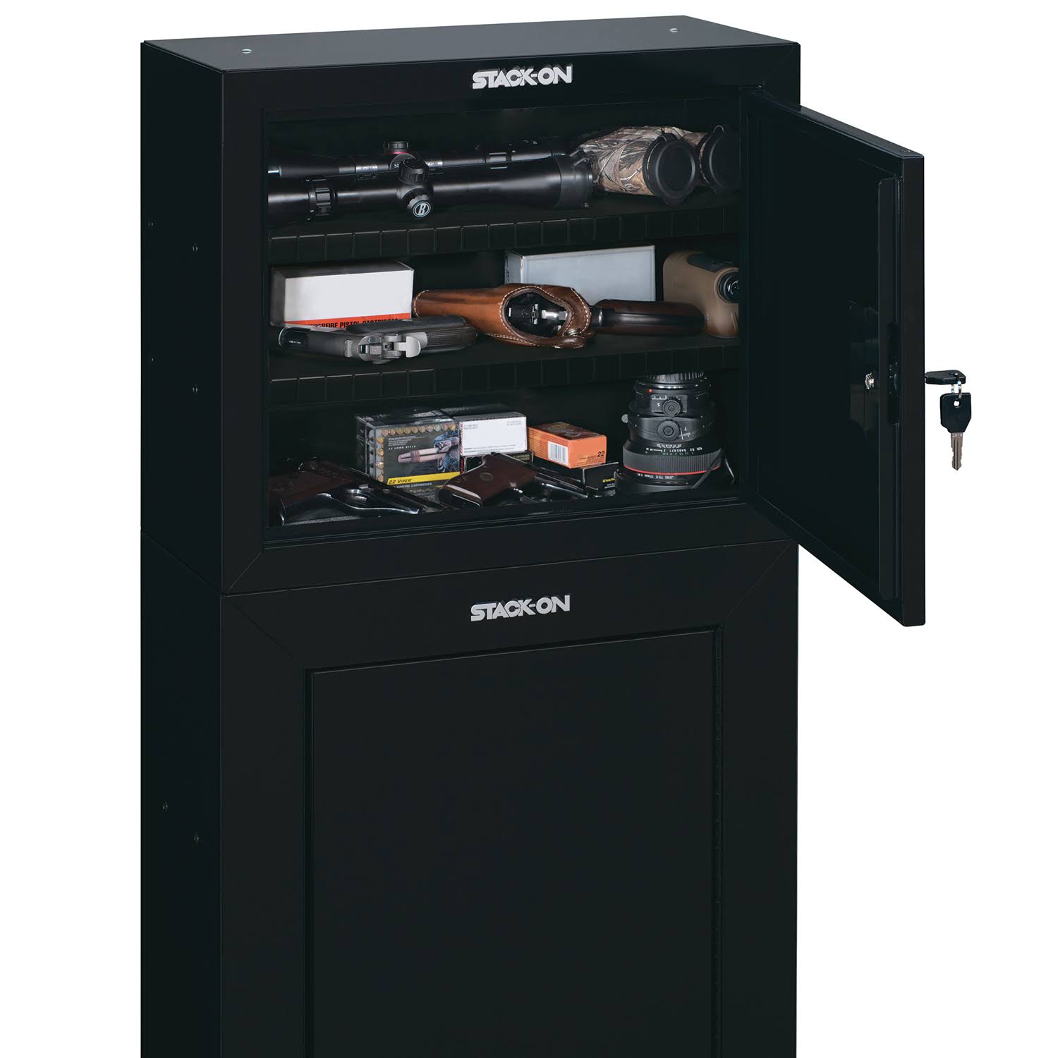Stack on Stackable Locking 18 inch Steel Pistol and Ammo Cabinet Safe (2 Pack) at Spreetail (VMinnovations | VM Express) 2 x