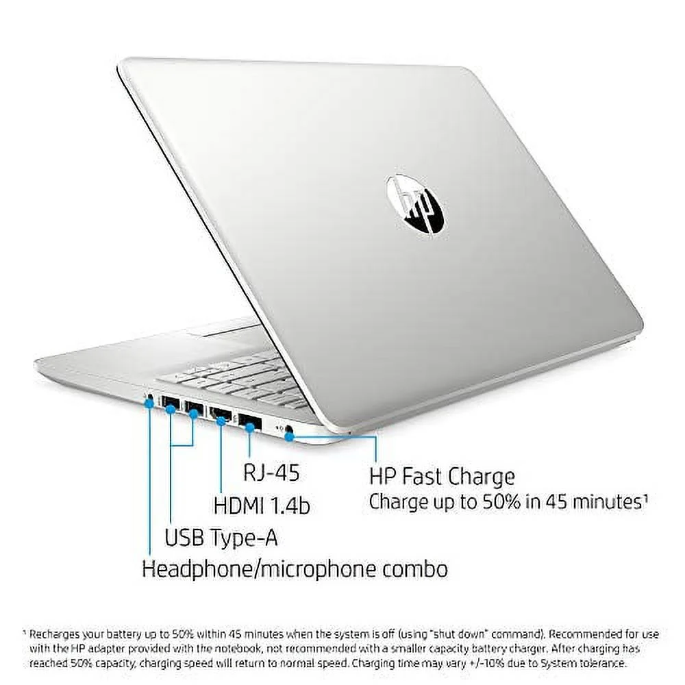 HP 14" Home and Business Laptop Ryzen 3-3250U, 16GB RAM, 256GB M.2 SSD, Dual-Core up to 3.50 GHz, Vega 3 Graphics, RJ-45, USB-C, 4K Output HDMI