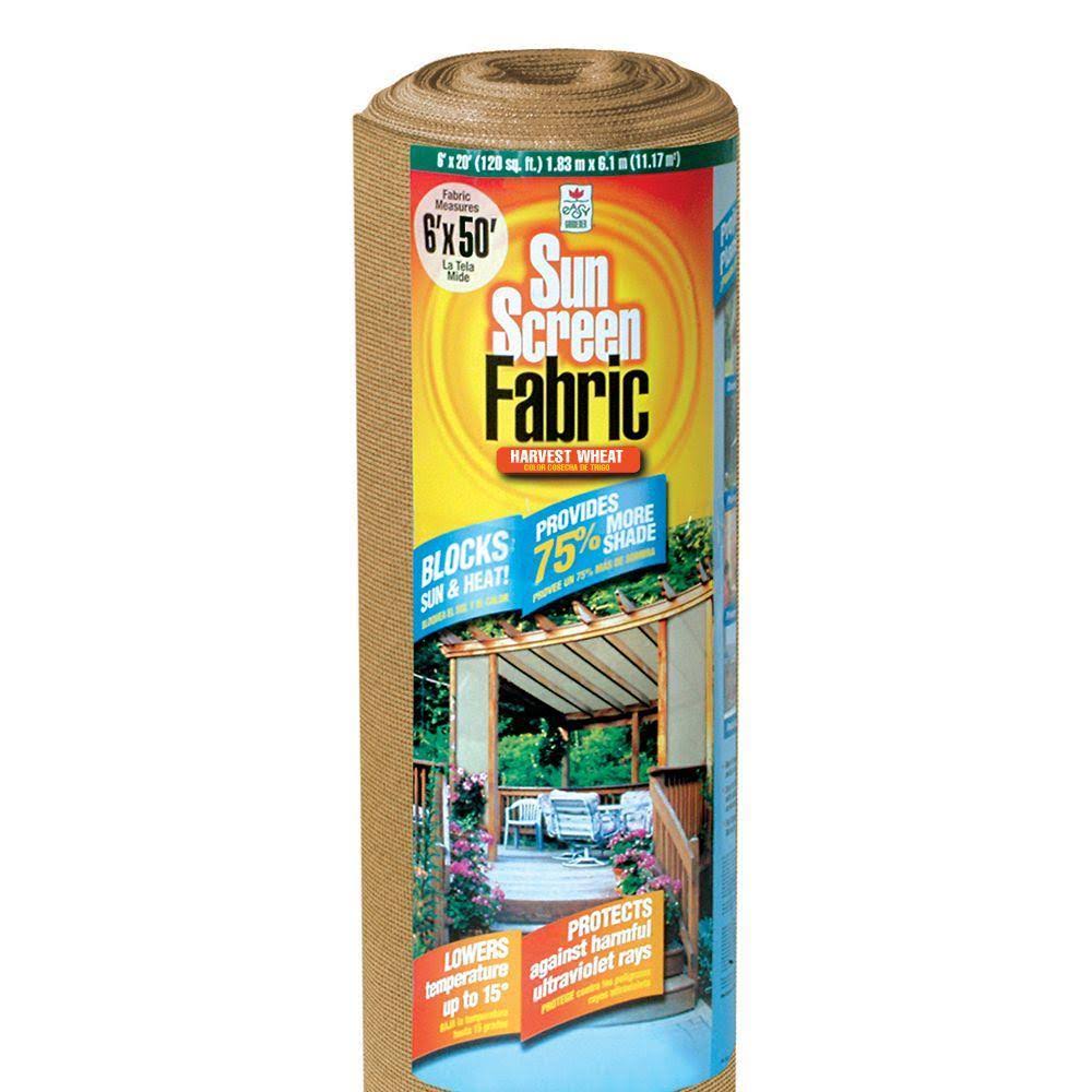 Easy Gardener 6 ft. x 50 ft. Sun Screen Fabric Shade Canopy in Harvest Wheat , H