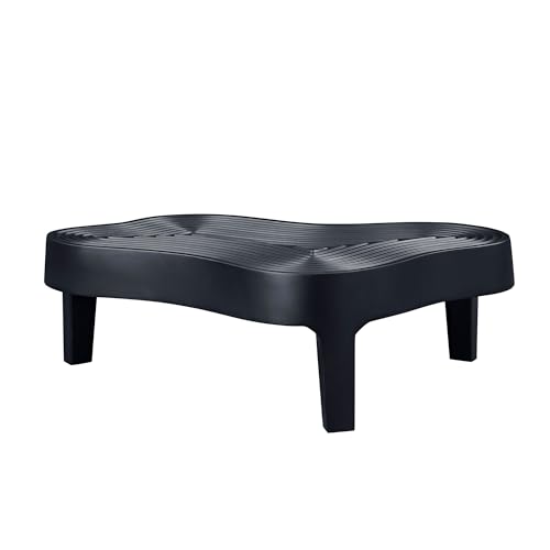 JUSTONE 15.75 ''Round Coffee Table, Accent End Table for Living Room Office Apartment, Modern Minimalist Side Table with Faux Marble Pattern