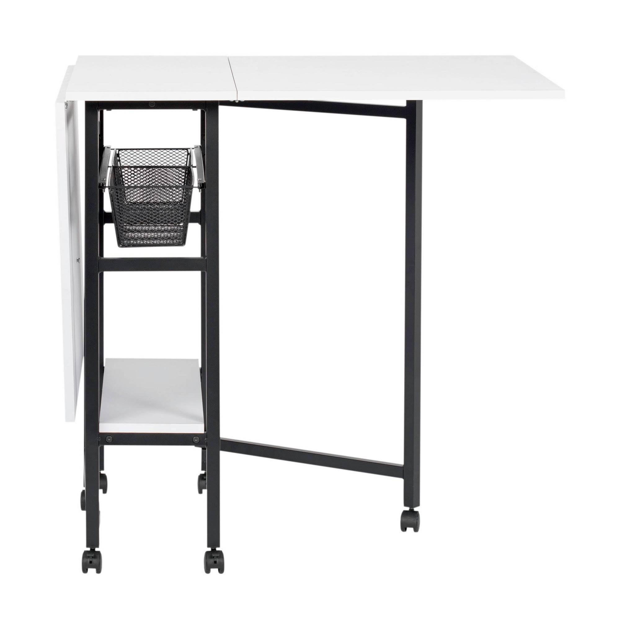 Sew Ready Standing Height Craft/Cutting Table with Baskets (36x22 H)