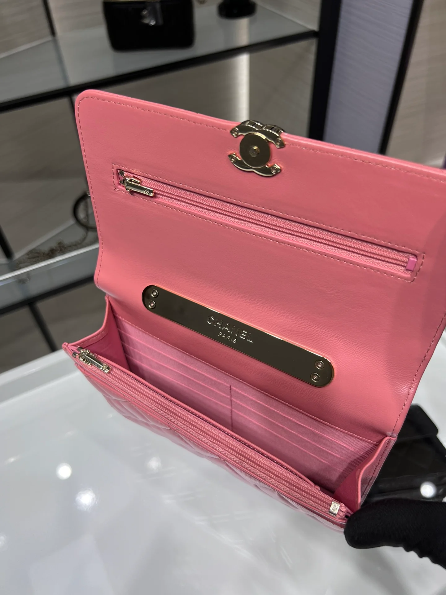 Chanel WOC 19 Chain Wallet Bag Gold Hardware Pink For Women, Women&rsquo;s Handbags, Shoulder Bags 7.5in/19cm