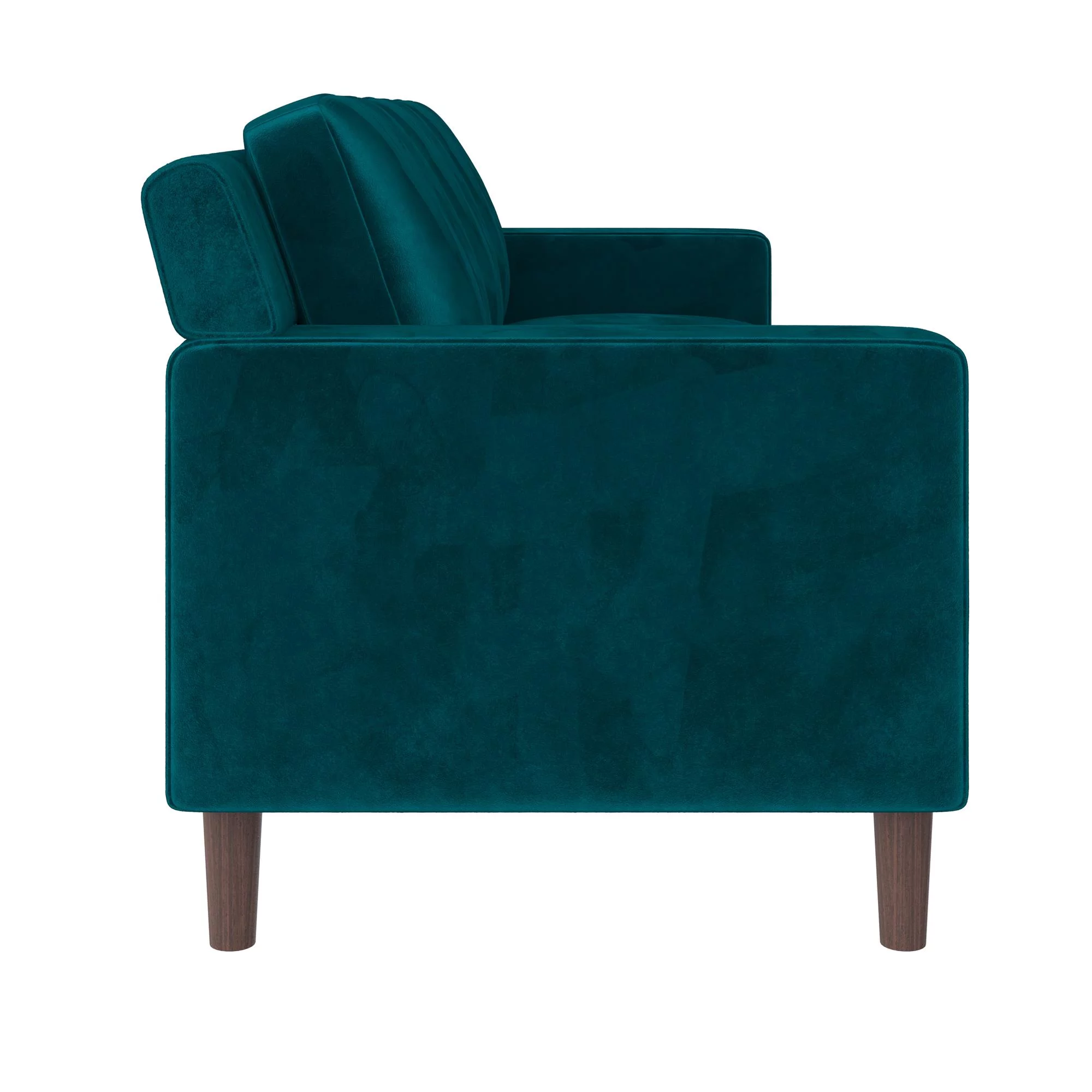 DHP Bryanna 3 Seater Sofa , Green Velvet