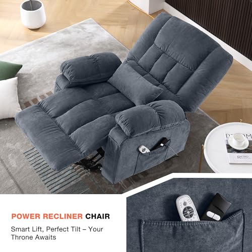 Power Lift Recliner Chair with Vibration Massage and Lumbar Heating for Elderly