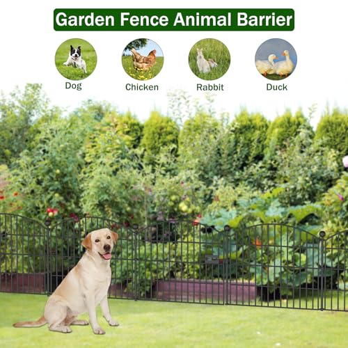 10 Panels No Dig Decorative Garden Fence - 40 in (H) x 23.6 ft (L)