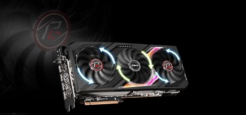 ASRock AMD Radeon RX 7700 XT Challenger 12GB GDDR6 192-bit 0dB Silent Cooling 7680 x 4320 DisplayPort HDMI LED Indicator 18Gbps Dual Fan Graphics Card
