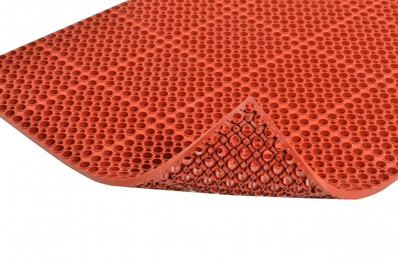 Notrax Red Drainage Anti-Fatigue Mat San-Eze II T11