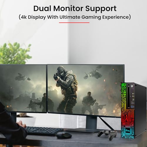 BTO RGB Gaming Desktop PC – Intel i5 8th Gen Processor – 16GB Ram – 512GB SSD – NVIDIA GeForce GT 1030 DDR5 – New 24 inch Monitor – WiFi – Windows 11
