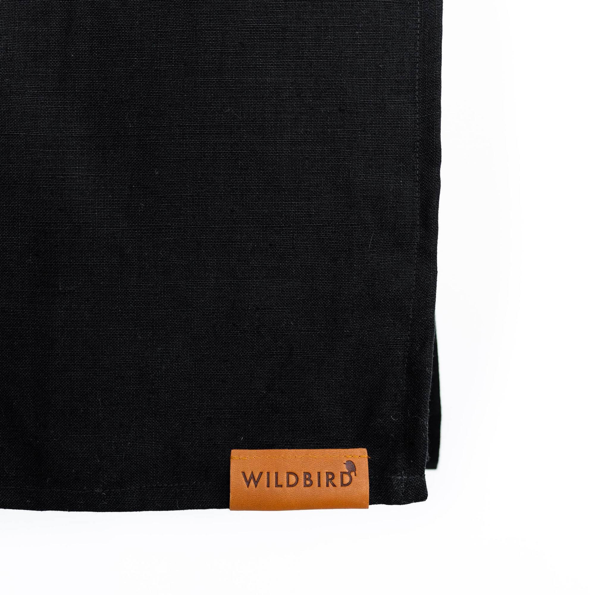 Wildbird Ring Sling Baby Carrier Made from 100% Belgian Linen - Solid Color, Newborns to Toddlers - (Raven Fabric/Black Ring)