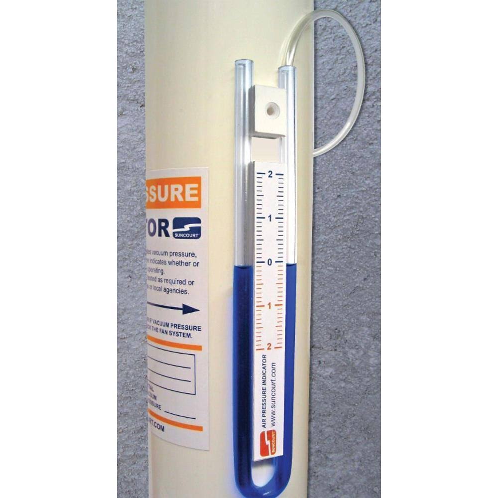 Suncourt Rdk04 Radon Mitigation Fan Kit 4 in. Fan with 4 in. to 4 in. Couplers and Air Pressure Indicator