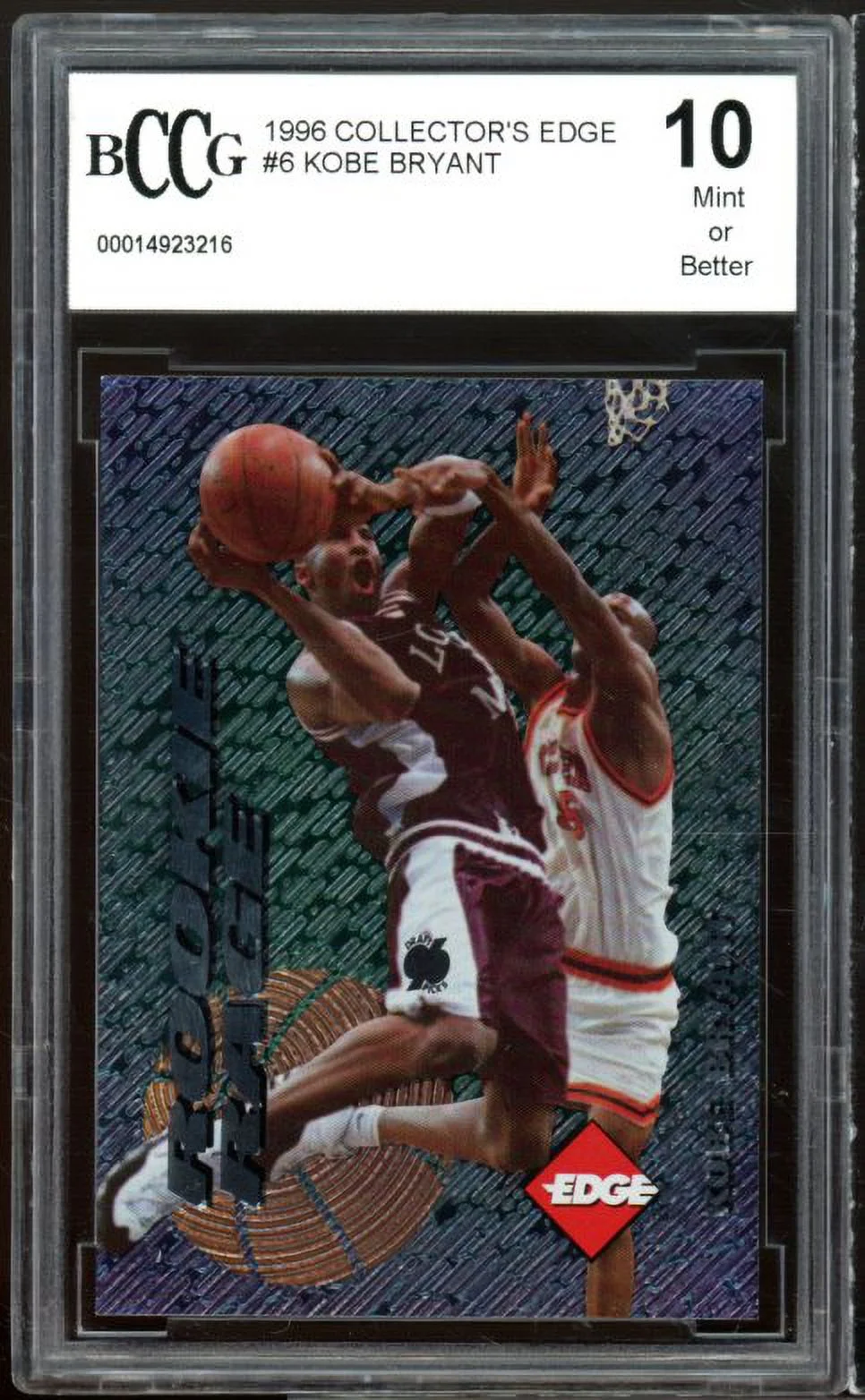 1996 Collector's Edge #6 Kobe Bryant Rookie Card BGS BCCG 10 Mint+
