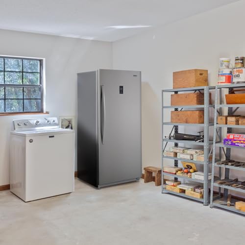Newair 13.8 cu. ft. Upright Freezer, Fridge Freezer Convertible, Garage Ready Refrigerator, Frost Free Freezer with Door Alarm, Stand up Deep Freezer