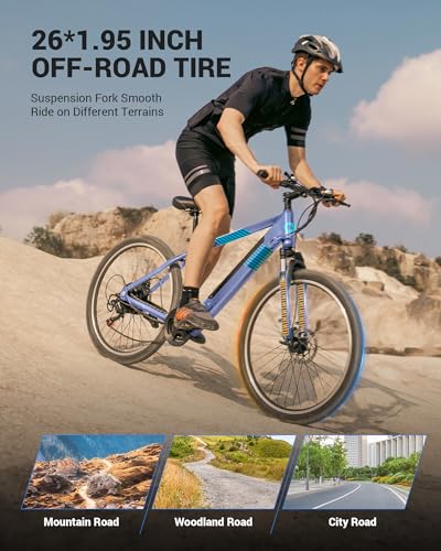 Electric Bike for Adults,36V Built-in Invisible Removable Battery,350W Brushless Motor(Peak 450W) Electric Mountain Bike