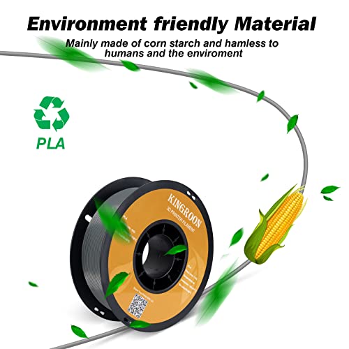 Kingroon PLA 3D Printer Filament, 12Rolls, Dimensional Accuracy +/- 0.03 mm, 12kg Spool(26.4lbs)