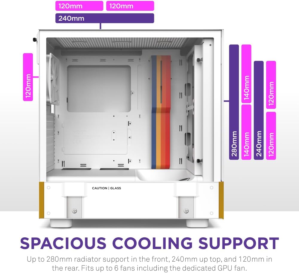 NZXT H5 Flow Starfield | Compact ATX Mid-Tower PC Gaming Case | High Airflow Perforated Front Panel | Tempered Glass Side Panel | Cable Management |