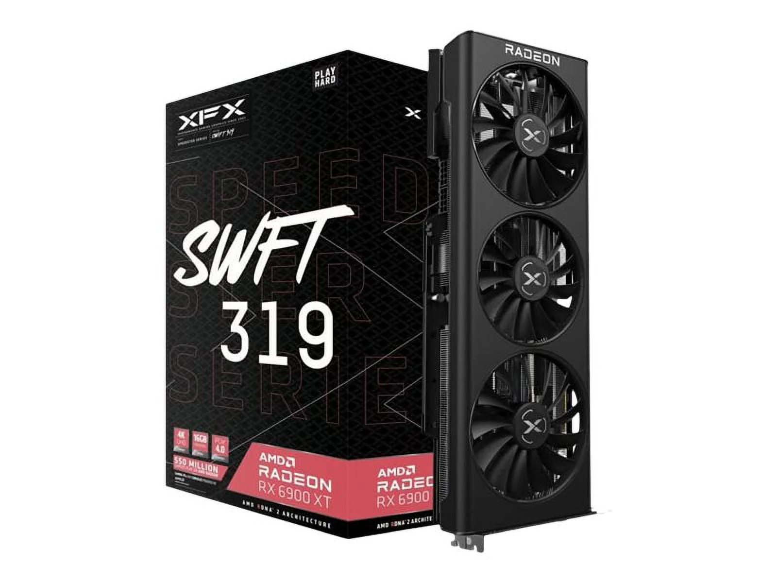 XFX Speedster SWFT319 Radeon RX 6900 XT - Graphics card - Radeon RX 6900 XT - 16 GB GDDR6 - PCIe 4.0 x16 - HDMI, 3 x DisplayPort