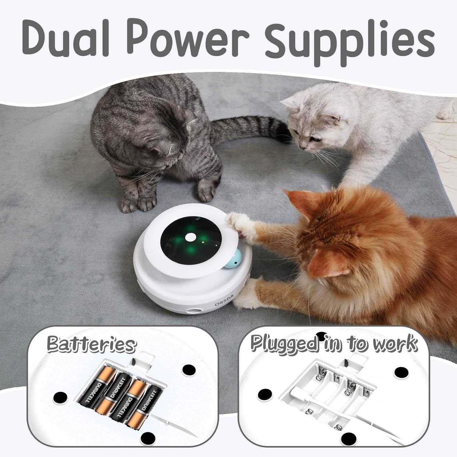 Cat Toys Orsda 2-in-1 Interactive Cat Toys for Indoor Cats Automatic Cat Toy Balls - Pet Supplies online store