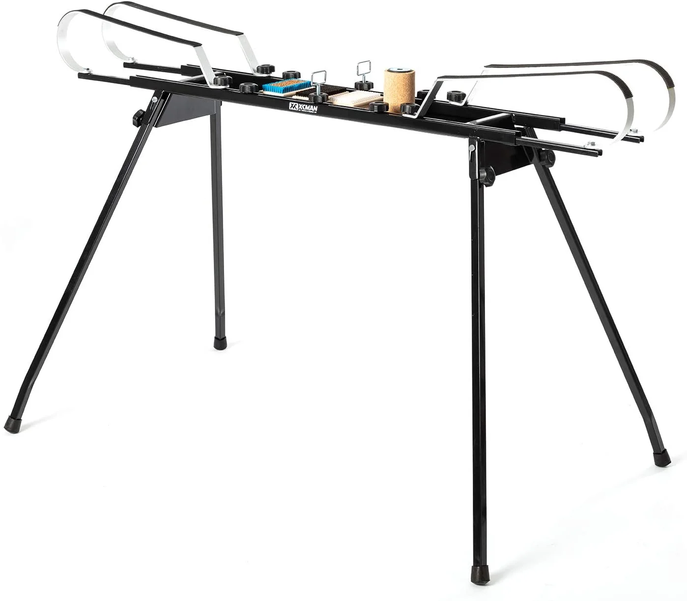 XCMAN Cross Country Nordic Ski Double Waxing Profile Bench with Foldable Legs for Traveling,Adjustable Waxing Profile Length 47.2 to 78.7inch