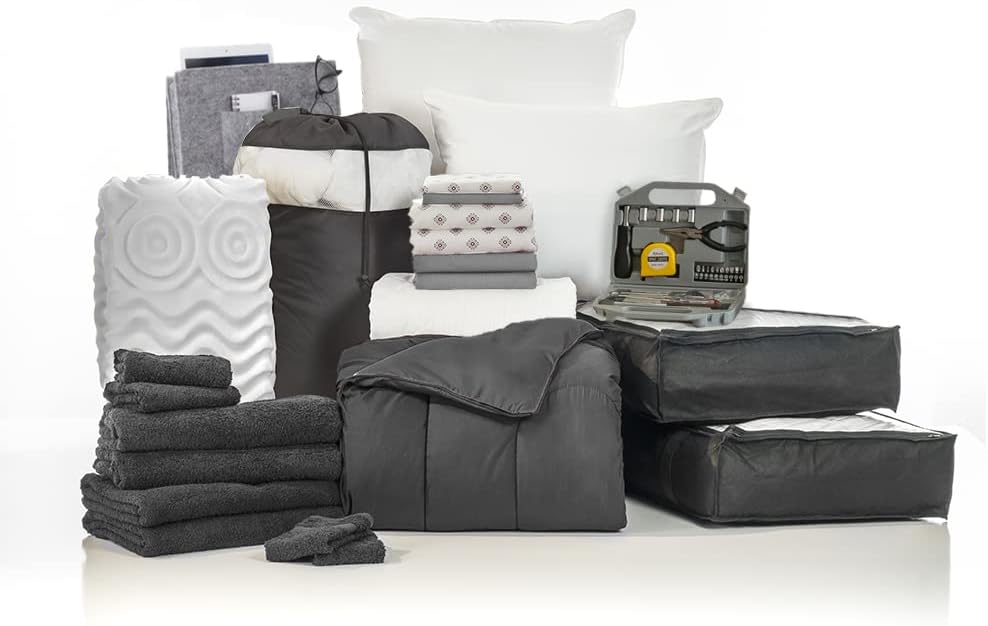 OCM College Dorm Room 25-Piece Complete Campus Pak Trunk Bundle | Twin XL Bedding