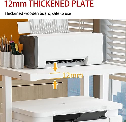Desktop Printer Stand Printer Stand with Wheels, Under Desk Printer Stand