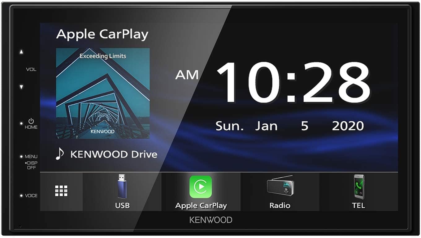 Kenwood DMX4707S 6.8" Capacitive Touch screen Digital Multimedia Receiver with Apple CarPlay & Android Auto | Plus CMOS-230 Rearview Camera with