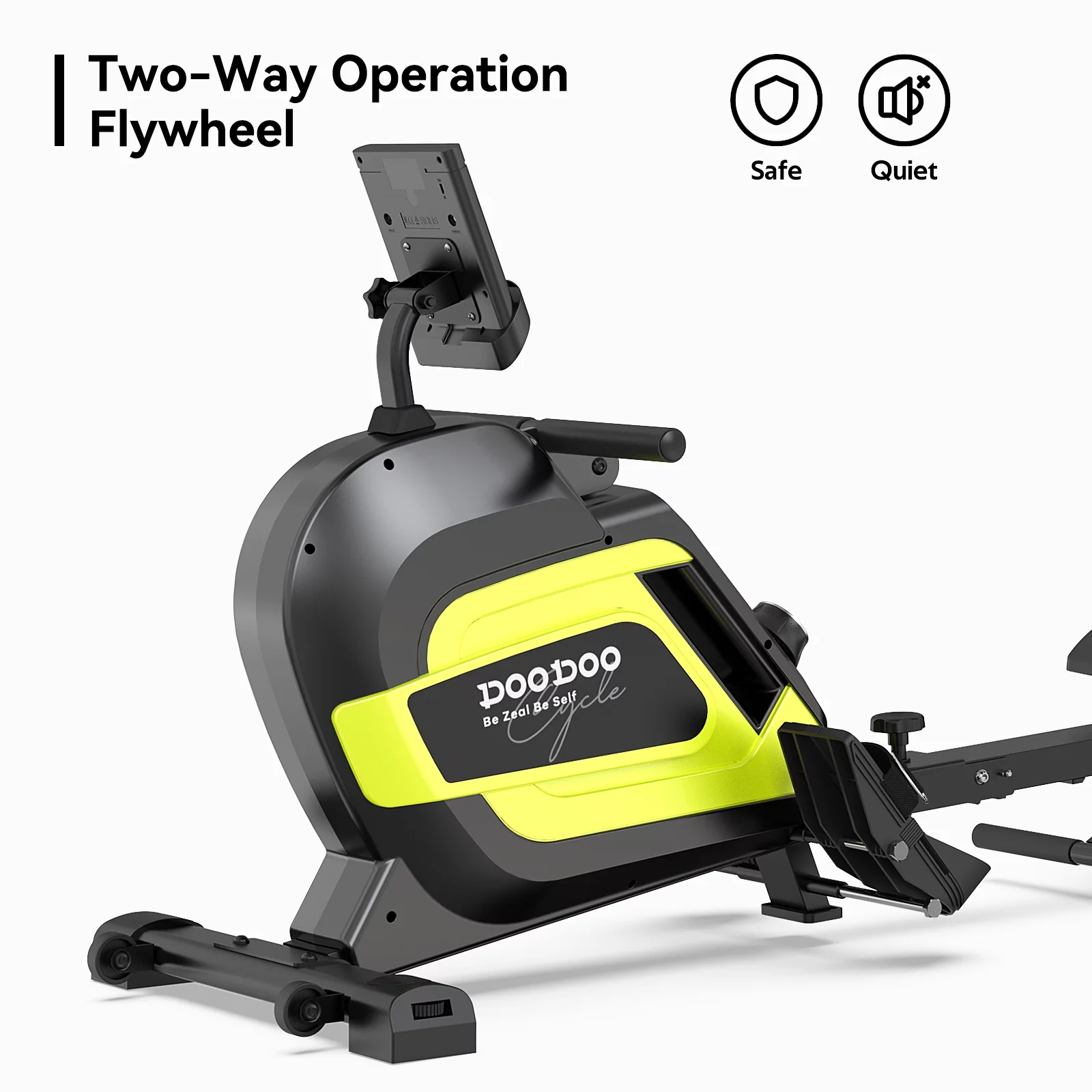 pooboo Rowing Machine Bluetooth 14 Levels Max 350 LBS Magnetic Rower with LCD Monitor, Tablet Holder, Upgraded Rowing Machines for Home use