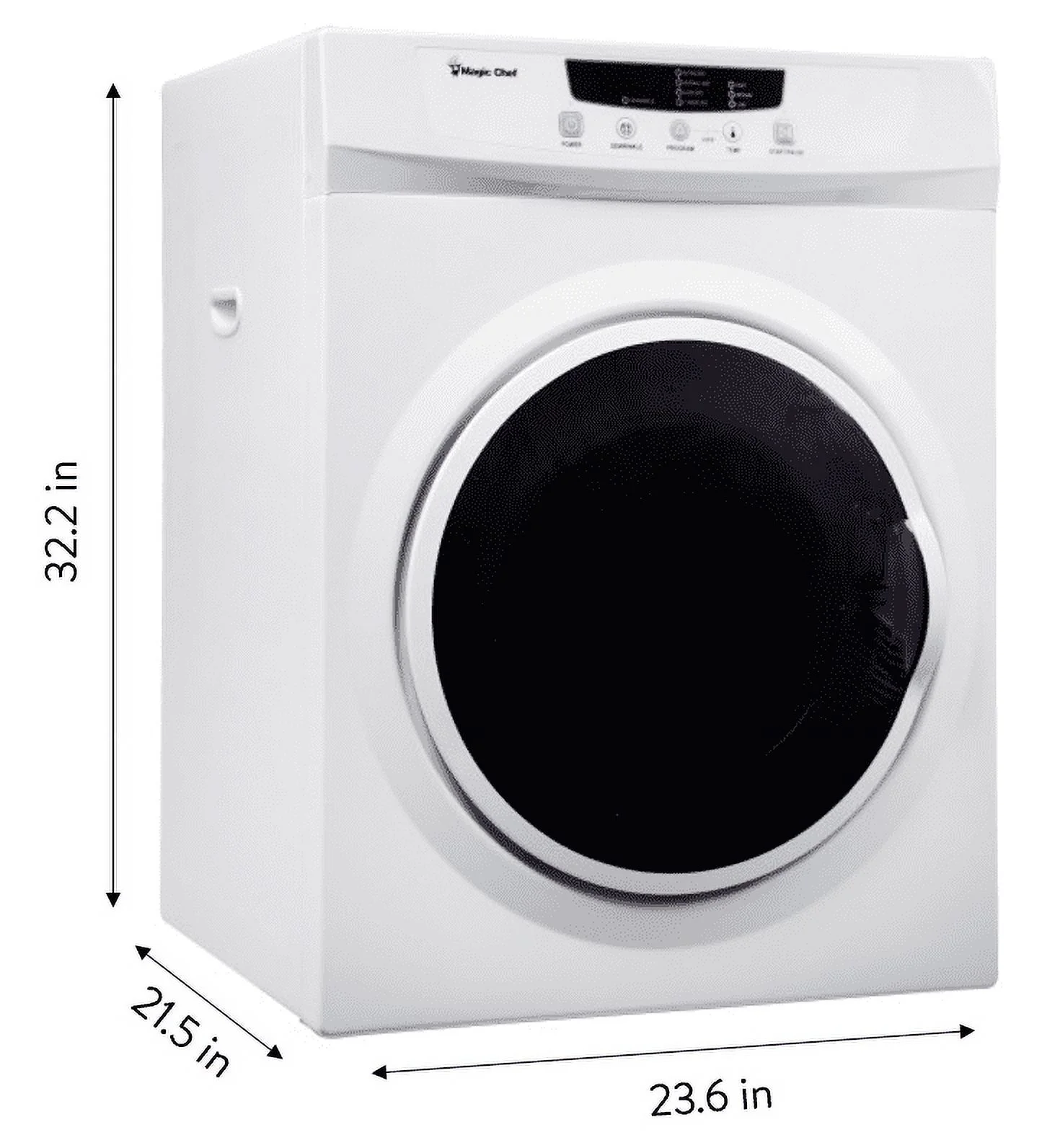 Magic Chef 3.5 cu. ft. Compact Electric Dryer, White