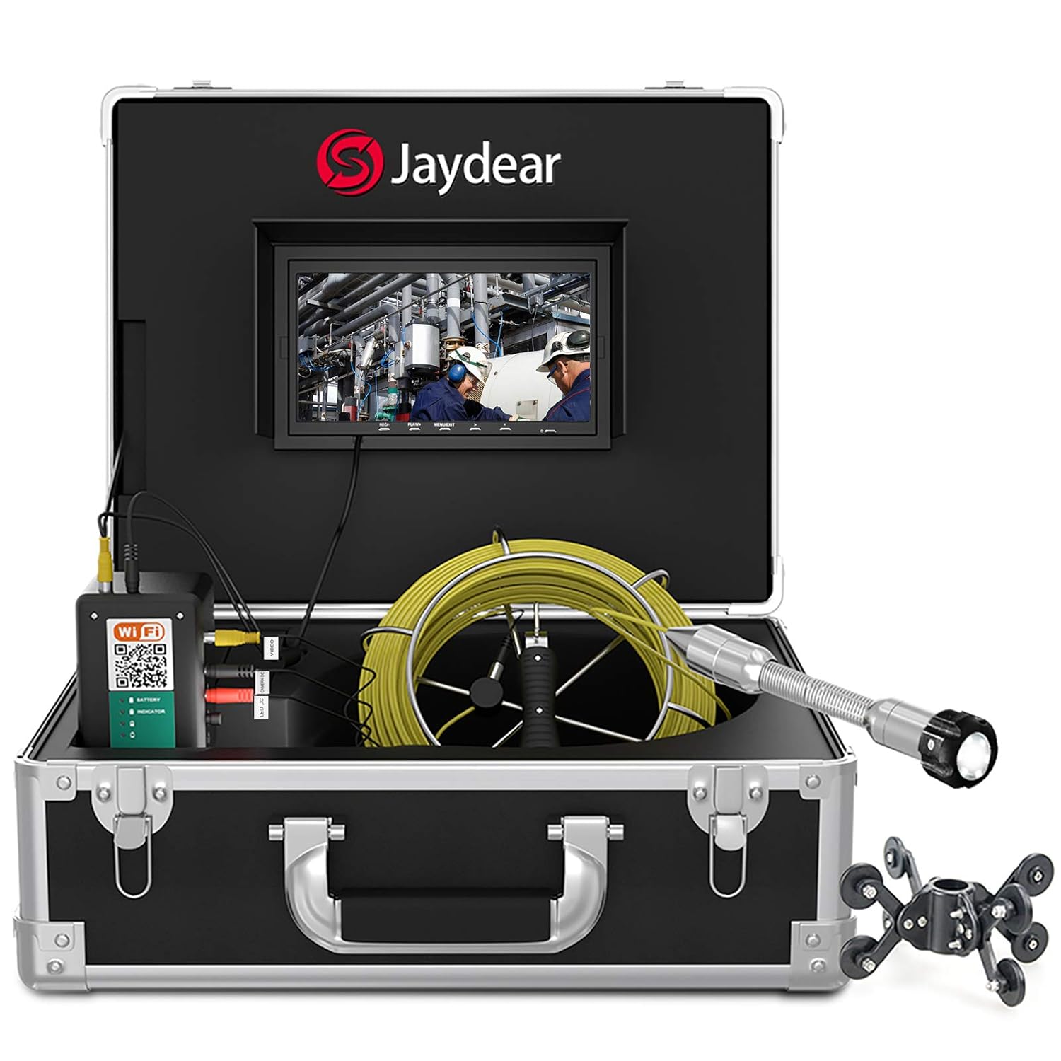 Sewer Camera, 165ft/50m Wireless Sewer Inspection Camera for Android/iOS, Max Connected to 5 Device, 7 Inch LCD Monitor WiFi Endoscope Borescope