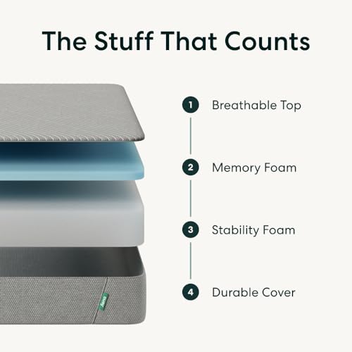 Siena 10” Queen Gel Memory Foam Mattress - Medium Firm - 180 Night Trial - Premium Pressure-Relieving Layers - 10 Year Warranty - Mattress in a Box