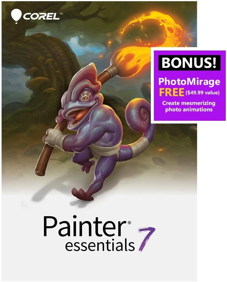 Corel Painter 2021 Upgrade | Digital Painting Software | Illustration, Concept, Photo, and Fine Art [PC/Mac Keycard] [Old Version]