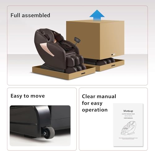 Massage Chair, 14 Massage Points Full Body Massage Chair, Zero Gravity Extra Large Shiatsu Recliner w/Lumbar & Calf Heating, 20 Auto Modes