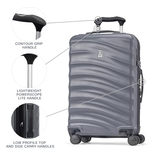 Travelpro Maxlite Air V2 Hardside Expandable Carry on Luggage, 8 Spinner Wheels, Lightweight Hard Shell Suitcase, TSA lock, Black, Carry On 21-Inch
