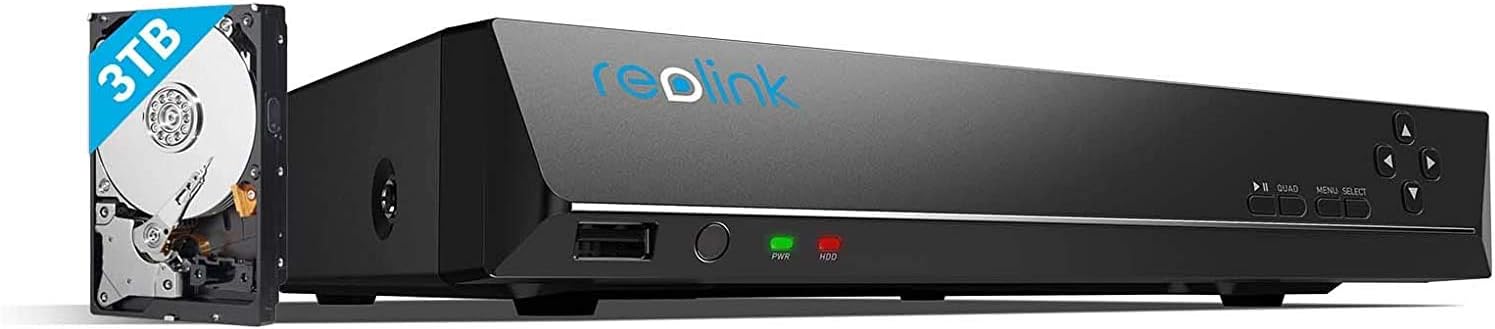 REOLINK 4K 16 Channel Network Video Recorder for Home Security Camera System, Work With 4K/5MP/4MP HD Reolink IP Cameras PoE NVR