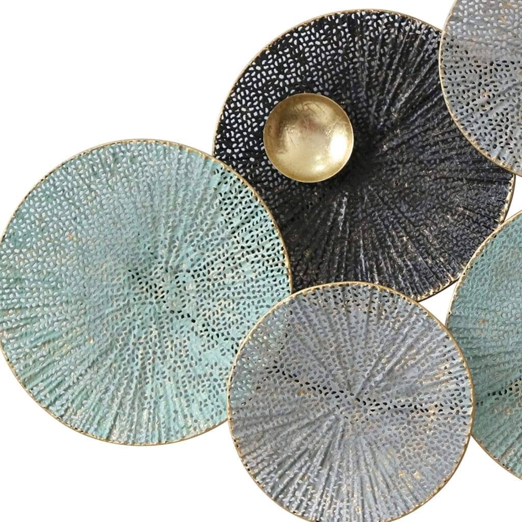 Sagebrook Home 14320 Metal 35.75x22 Lily Pad Wall Decor, Multi, WB