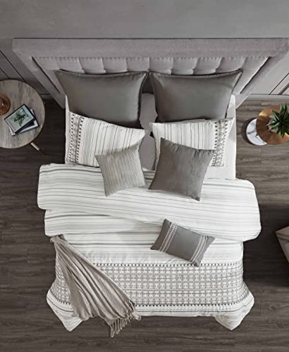 Riverbrook Home 100% Polyester Comforter Set, Queen, Hillcrest - Ivory/Gold, 9 Piece Set