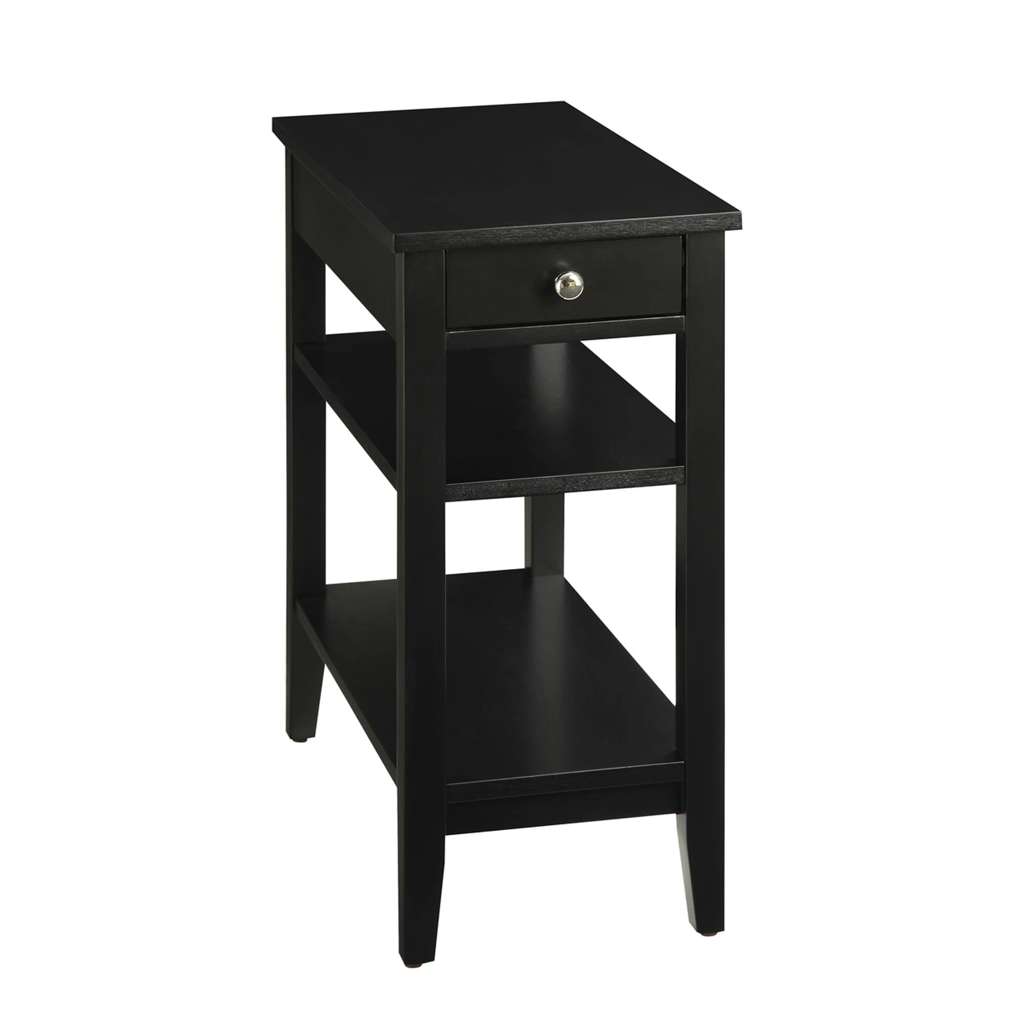 Convenience Concepts American Heritage Three Tier End Table with Drawer