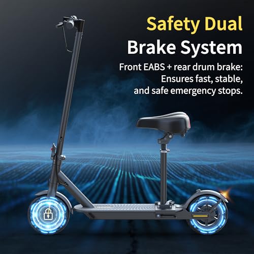 NAVIC Electric Scooter Adults,Max 19/22/27/49 Miles Ranges,Top Speed 19/22 mph,350/750W Peak Motor