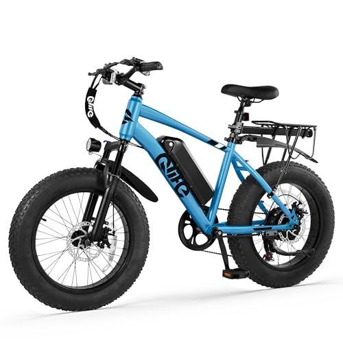 Racer Fat tire Electric Bike for Adults - 28MPH Mountain Ebike with Peak 1200W Brushless Motor, 499Wh Removable Battery