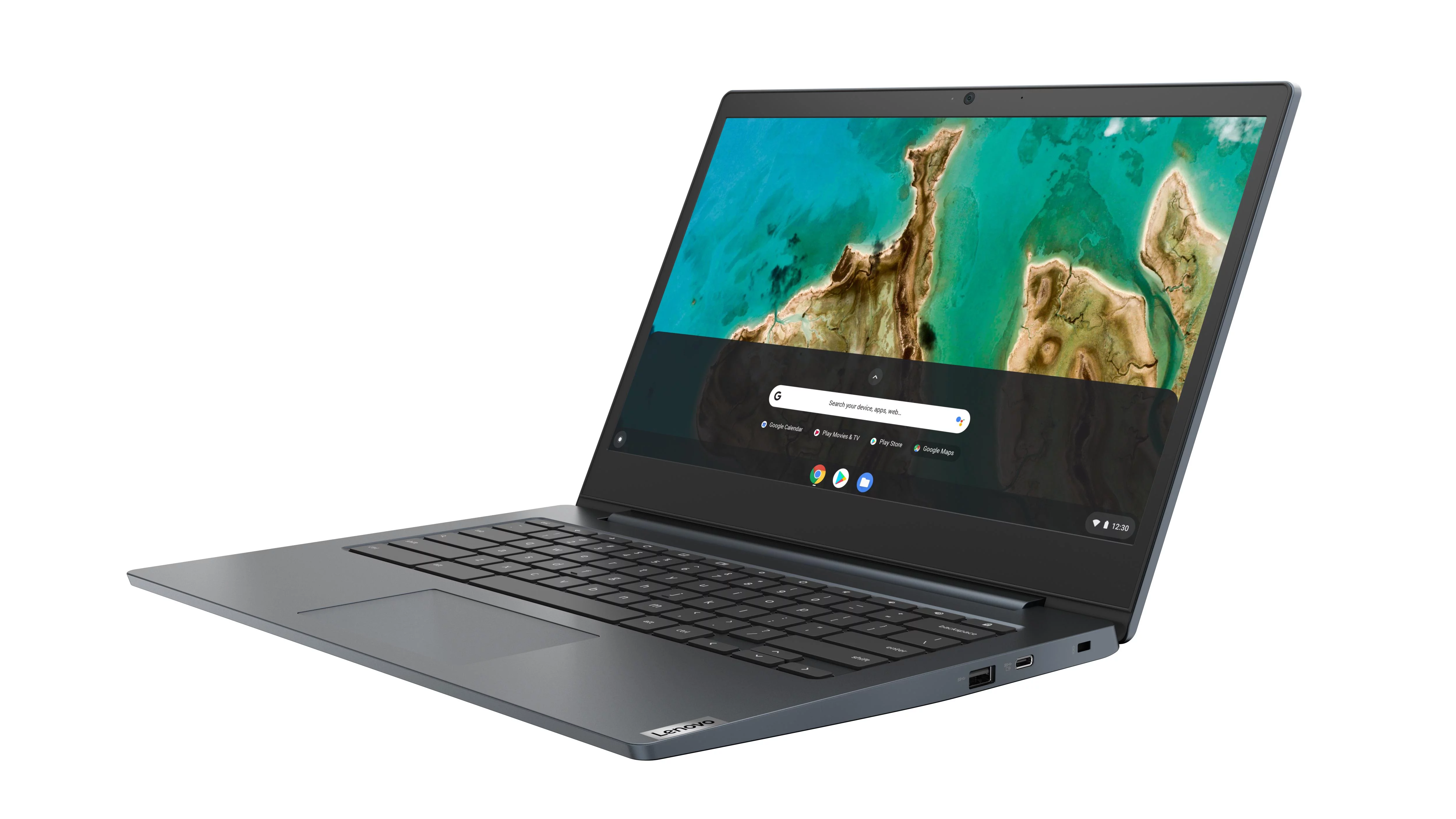 Lenovo ChromeBook 3 14" with Headset Bundle, Celeron N4020, 4G RAM, 64G eMMC, Chrome OS, Abyss Blue, 82C1002AUS