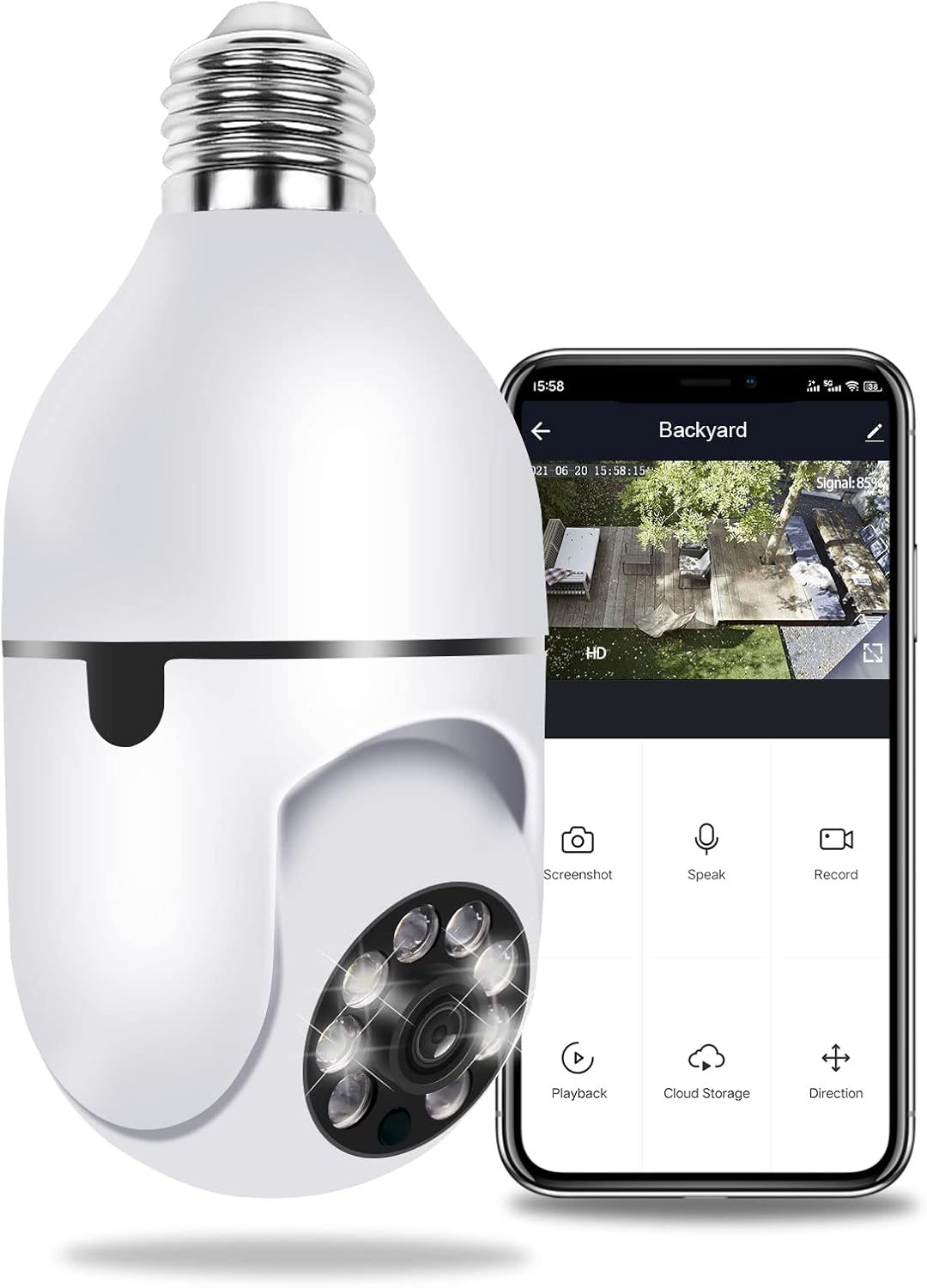 Pan Tilt Security Camera, Full-HD 1080P Wireless Wi-Fi IP Camera
