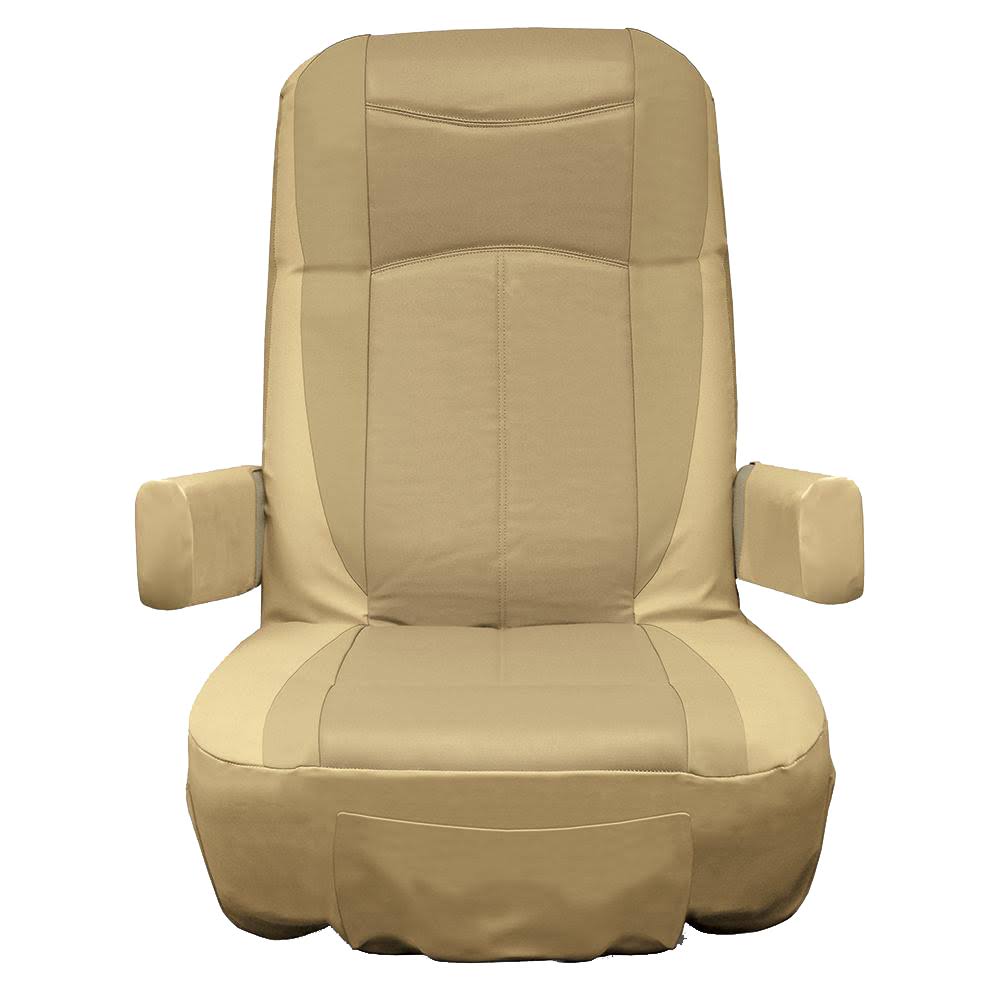 RV Designer Grip Fit Universal RV Seat Covers, Set of 2, CA in Tan