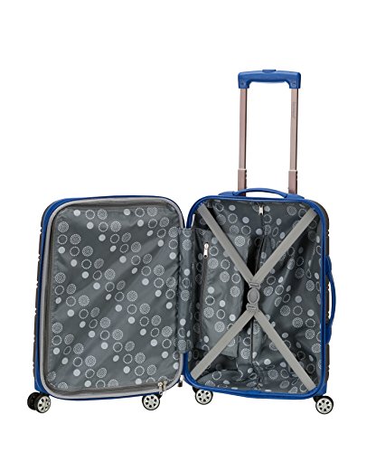 Rockland Melbourne Hardside Expandable Luggage with Spinner Wheels, 2TONEBLUE, 2 Piece (20/28)
