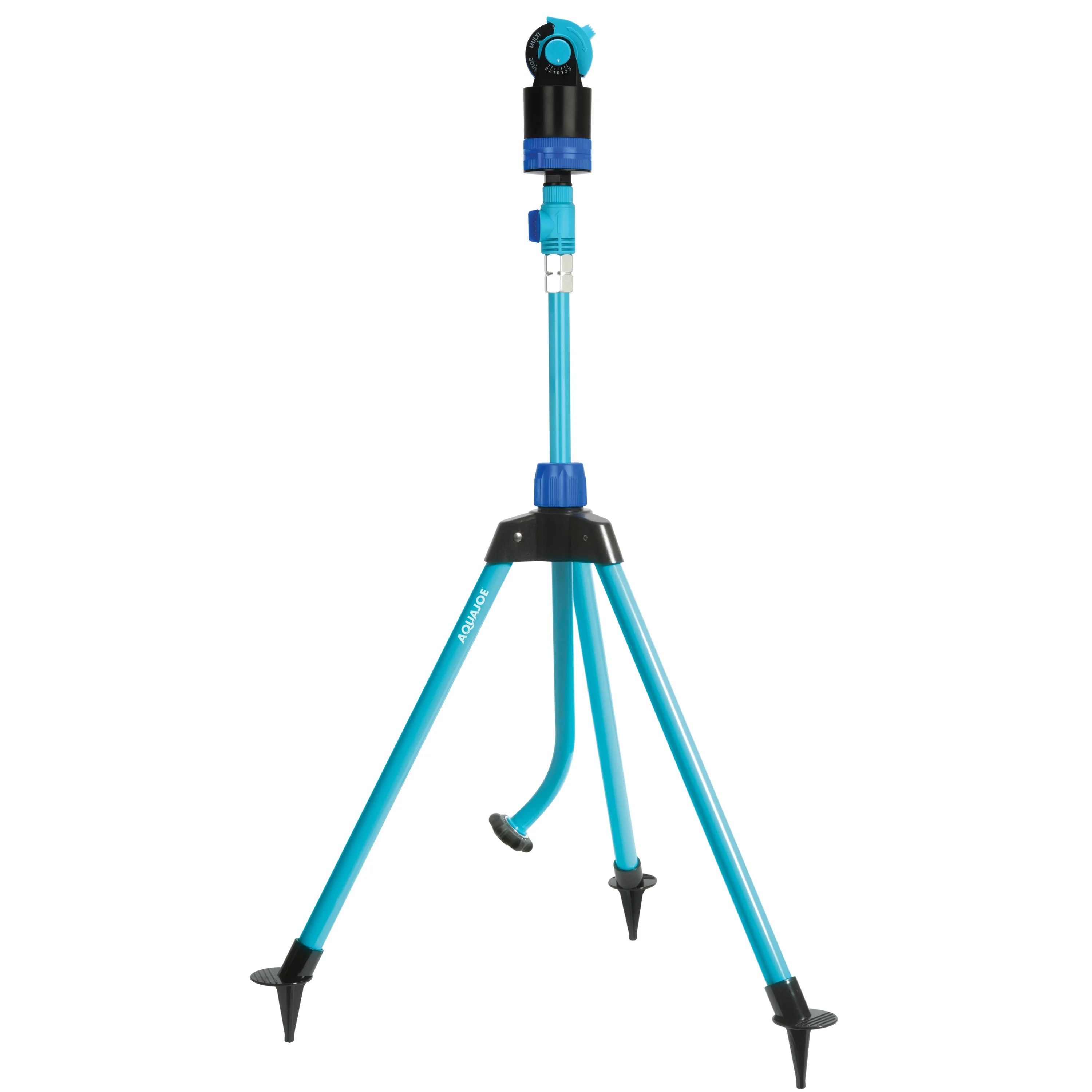 Aqua Joe Indestructible Turbo Drive 360&ordm; Telescoping Tripod Lawn & Garden Sprinkler, 6 Spray Patterns, 4,500 Sq. ft. Max Coverage