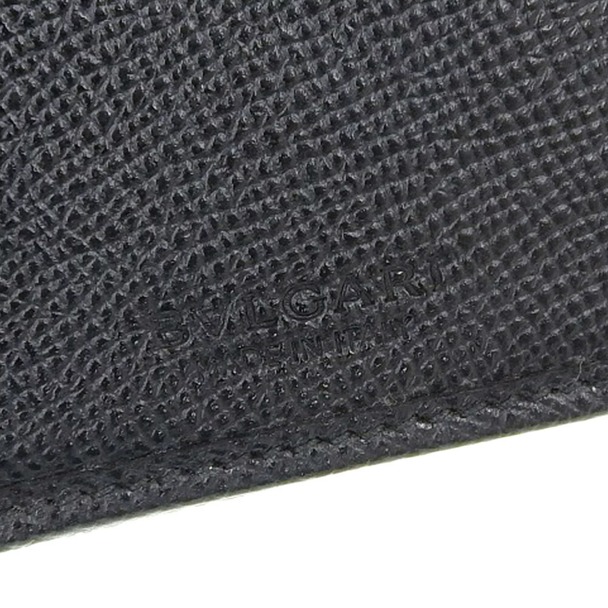 Pre-Owned Bulgari BVLGARI logo double hook long wallet W leather black (Fair)