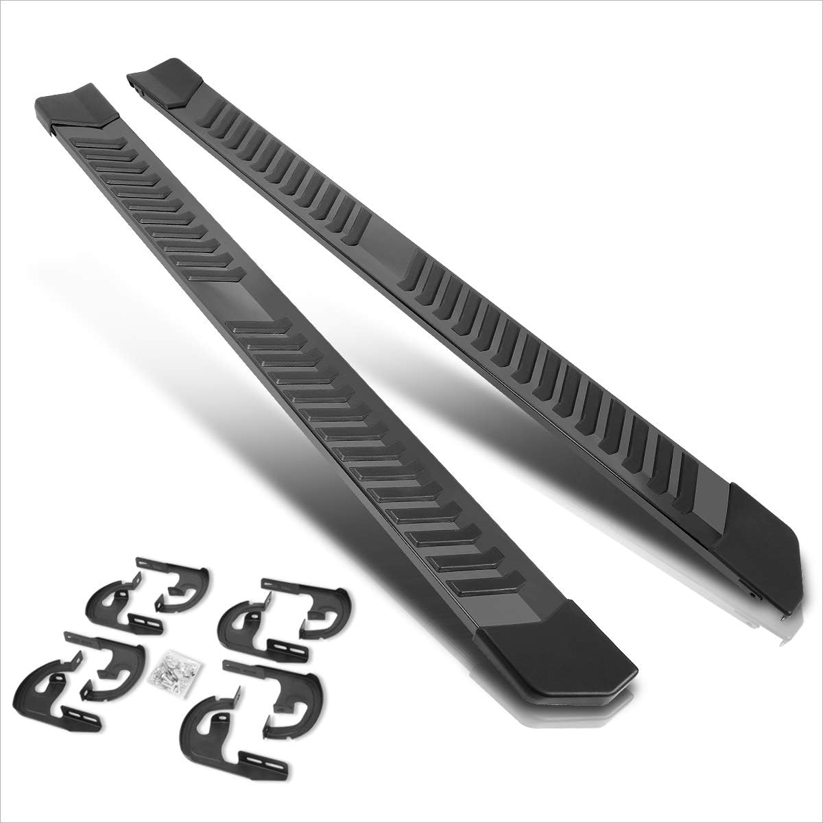 6 Inch Black Alumium Running Boards/Side Steps/Nerf Bars Compatible with 04-14 Ford F150 Crew Cab