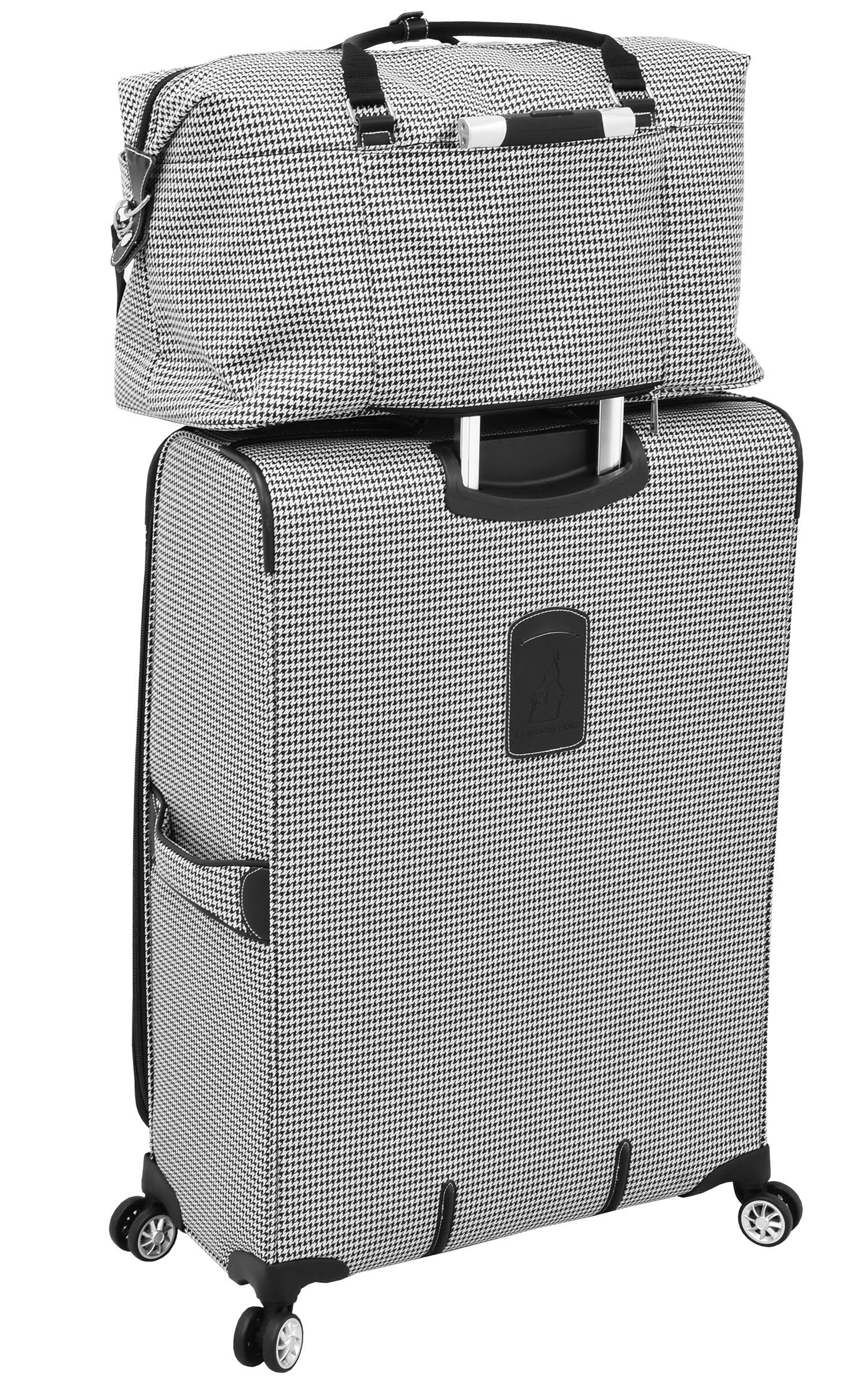 London Fog Cambridge II 20x22 Duffle (Black/White Houndstooth)